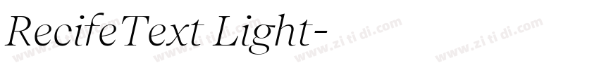 RecifeText Light字体转换